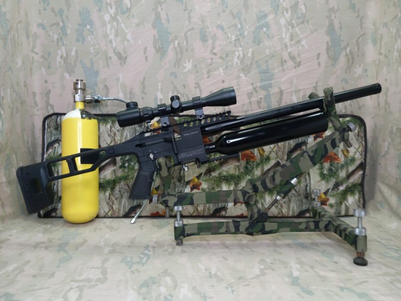 تفنگ پی سی پی کرال شادو بسیار تمیز در حد آکبند همراه با تمام تجهیزات